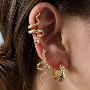 Gold Snake Ear Cuff Set